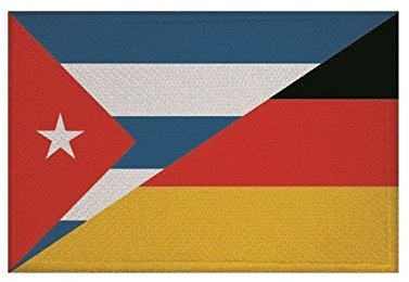 U24 Aufnäher Kuba-Deutschland Fahne Flagge Aufbügler Patch 9 x 6 cm
