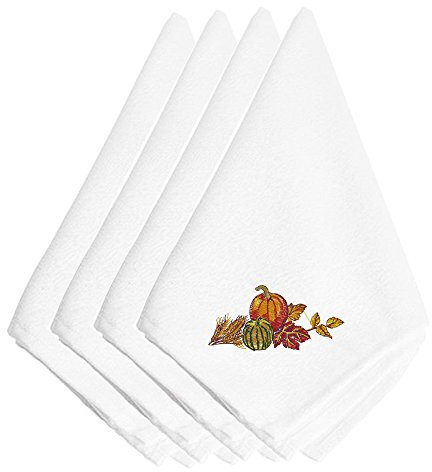 Caroline 's Treasures embt3506npke Thanksgiving Endstück bestickt Servietten (Set von 4), 50,8 cm Multicolor
