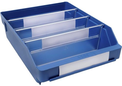 STEMO | Regalkasten aus hochschlagfestem Polypropylen | blau | LxBxH 300 x 240 x 95 mm | VE 15 Stk