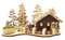Wichtelstube-Kollektion Räucherhäuschen Holz - Hochwertiges, Handgefertigtes und Handbemaltes Räucherhaus Holz, Detailreich, beleuchtet Dank Teelicht, Echtholz, Räuchermännchen