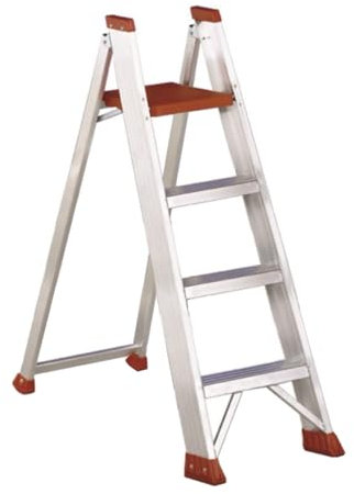 Svelt Sgabello Professionale a Gradini in Alluminio – 4 Gradini, Piattaforma Antiscivolo e Piedini Antisdrucciolo