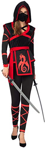 Spooktacular Creations Déguisement de Guerrier Ninja d'halloween pour Femme avec Masque de Ninja