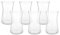 KARACA Heybeli Elegant Tea Glass Set of 6 - Clear Turkish Tea Cup Glasses, 170 ml Curved Design Drinkware Cups for Tea Party, Dishwasher Safe