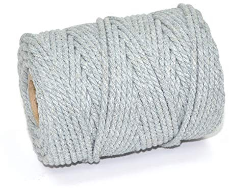 EVERLASTO Hilo de macramé Plateado, 4 mm, 50