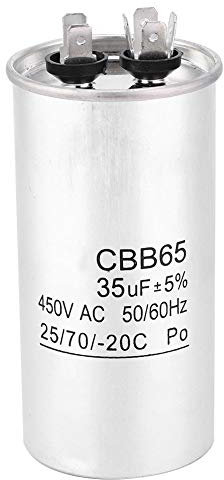 Condensador redondo CBB65A 450V 35UF, condensador de arranque de aire acondicionado de papel de aluminio, condensador de accionamiento de motor de equipo industrial