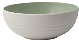 Villeroy & Boch it's my match mineral Bol Leaf, 17 cm, 850 ml randvoll gemessen, stilvolle Schale für jeden Tag, Premium Porzellan, grün/weiß, spülmaschienengeeignet
