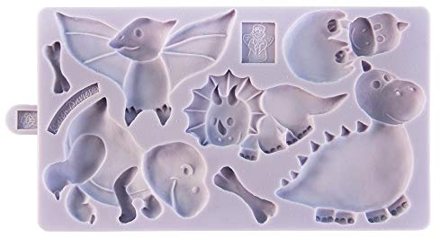 Karen Davies Dinosaurier Keksform - Silikon Backform in Weiß