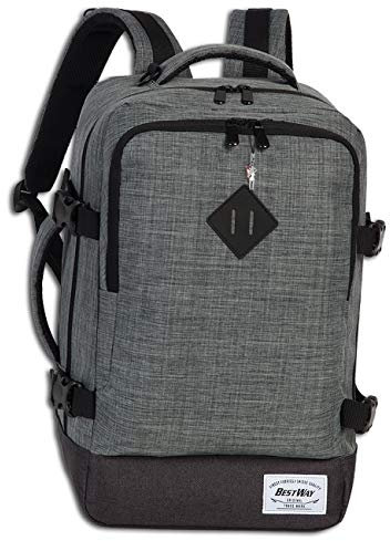 Bestway Grauer Businessrucksack Polyester Tagesrucksack Flugbegleiter ORI103K Polyester Businessrucksack