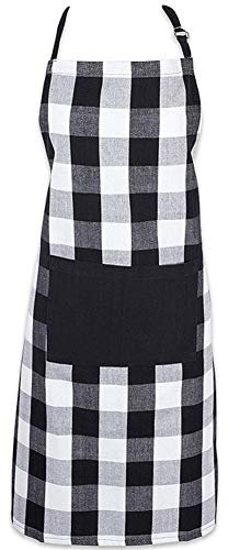 Ajustable Delantal de Trabajo Mandil de Unisex con con Bolsillos Correa para el Cuello Delantales Hombre Mujer Delantal Cocinero Mandil Cocina para Jardinería Restaurante Barbacoa Cocinar Hornear