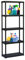 GarPet Steckregal Kunststoff Haushaltsregal Keller Lager Regal 5 Böden 70 x 30 x 176 cm