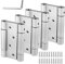 HOIGON 2 Pairs 4 Inch Double Action Spring Door Hinges, Heavy Duty Ball Bearing Self Closing Stainless Steel Double Action Spring Hinges with Screws and Adjusting Pin for Cafes, Bars, Saloons