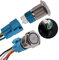 JIQI 2× 16mm 12V bis 24V 3A Verriegelung Druckschalter Metall Rastend EIN/AUS Schalter mit LED Licht IP66 1NO1NC Selbsthemmend wasserdicht vorverdraht Druckknopfschalter für Van KFZ DIY Motorrad(Grün)