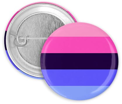 3x Omnisexuell Flagge Button 25mm Pride CSD Lgbt Pan Badge