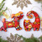 Christbaumschmuck Tiere Katze und Hund - Christbaumanhänger 2 St. Set aus Holz Beidseitig Handbemalt - Geschenk für Katzenliebhaber & Hundebesitzer, Kunsthandwerk Christbaum zum Dekorieren