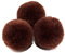 Duories Pompons zum Basteln,50 Stück 20mm Bunte Bommeln Bälle,Pom Poms für Kunsthandwerk,Pompons Bälle für Ostern,Weihnachten,Bunte Pompons für DIY Basteln Tischdekoration Geburtstagsdeko,Braun