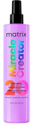 Matrix Miracle Creator Leave-In Conditioner Spray - Heat Protectant, Anti-Frizz, Hydrating & Detangling, For Dry, Damaged Hair, For All Hair Types
