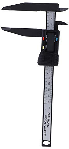 Calibro elettronico, 0-150mm 0-300mm Righello digitale preciso ad alta resistenza leggero in carbonio con ganascia lunga per le scuole(Pinza in carbonio a ganascia lunga 150 mm)
