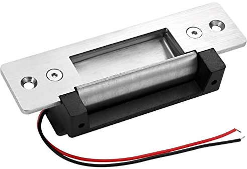 Serrure de porte électrique standard ANSI robuste et réglable 12 V CC pour système de contrôle d'accès de porte, serrures cylindriques, noir