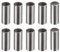 sourcing map 10Stk Karbonstahl Dübelstift 4 x 10mm M3 Buchse Gewinde Zylindrische Regalstift