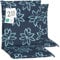 Beo Gartenstuhl-Auflagen Barcelona Niedriglehner 100 x 50 cm (2er-Pack) | Waschbare, UV-beständige Sitz-Kissen | Atmungsaktive Polster-Auflagen nach Öko-Tex Standard | Blaue Blumen | Made in EU