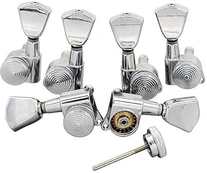 Lock Wilkinson Jin HO Stimmwirbel für Les Paul Gitarre, 3 x 3, Verriegelung, Stimmwirbel für Les Paul Gitarre, Chrom JN04