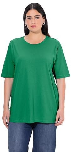 Ulla Popken Damen Bis 72, Basic T-Shirt, Oberteil, Regular Fit, Rundhalsausschnitt, Halbarm, T-Shirt (1er Pack)