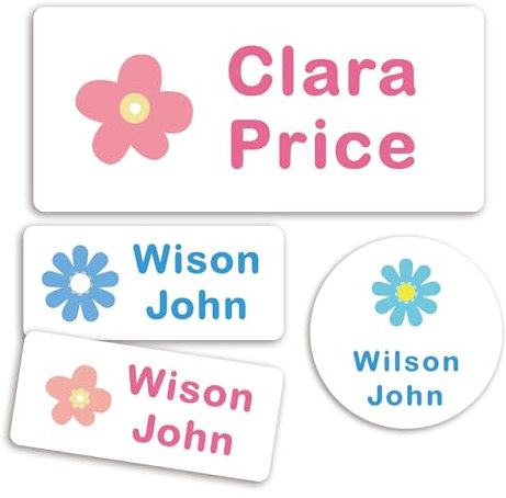 304 Namensaufkleber Kinder für Kleidung, Personalisiert Namensetiketten für Kleidung Kindergarten, Kleberli Namensaufkleber, Wäscheetiketten Selbstklebend, Aufkleber Namen Kinder Spülmaschinenfest