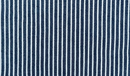 Washed Jeans LISSY gestreift - Jeansstoff 145cm Breit-Gewicht 330g/qm - Streifen Jeans Hosenstoff Meterware Stoffe Bekleidungsstoffe (Marine)