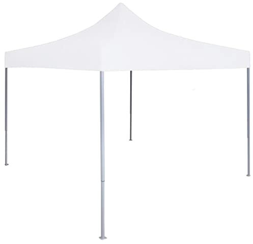 INLIFE Profi-Partyzelt Faltbar 2×2 m Stahl Weiß,12.98kg,48886