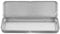VILLCASE Metal Hinged Tin Box, Single-Layer Pencil Case Rectangular Empty Hinged Tins Stationery Box with Lid for Pen Craft Organize (Silver)