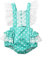Baby Polka Spitze Rassel Dot-Ärmel Blumenoutrüstung Mädchen Strampler Mädchen Strumpf- & Jumphat Winter Overall Baby Jungen 80 (Green, 0-6 Months)