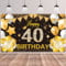 40 Geburtstag Dekoration,BTZO 40 Geburtstag Banner Schwarz Gold,Extra Große 40 Geburtstag Hintergrund Banner,40 Party Geburtstagsdeko Frau Mann