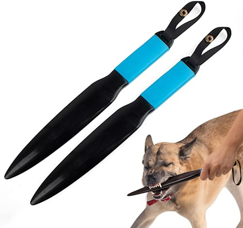 Marsrut Separates Stick für mittelgroße bis große starke Hunde - Food Aggressions Break Protector, Brechstange für Training K9, Polizei, Deutscher Schäferhund, Pitbull - Kauspielzeug (Blau, 2 Stück)