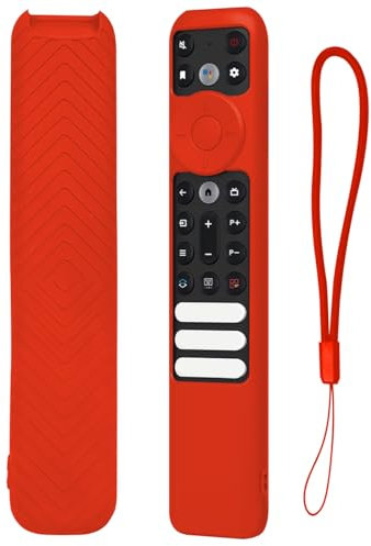USTIYA Remote Case for TCL TV RC902V FMR1 FAR2 FMR4 / RC833 GUB1 (2023) / RC813 FMB1 Control Protective Cover Silicone (Red)