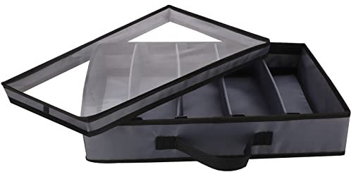 Boîte de Rangement pour Ustensiles, étui de Rangement pour Couverts, Boîte de Rangement Durable pour Argenterie avec Séparateurs Rembourrés, Support de Rangement pour Couverts,