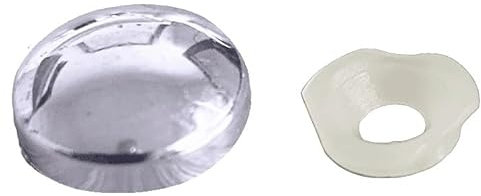 12 x Screw Cover Caps for No 6-8 Gauge Screws, Firm Clip-On Type, Chrome Effect