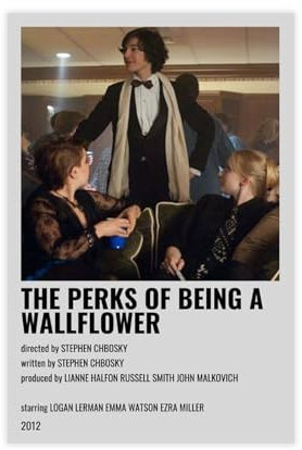 Filmposter The Perks of Being A Wallflower, Leinwandposter, Wandkunst, Dekordruck, Gemälde für Wohnzimmer, Schlafzimmer, Dekoration, ungerahmt: 30 x 45 cm