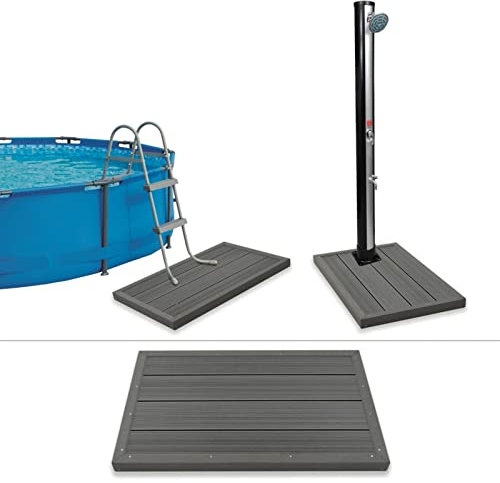 Rantry Élément de sol pour douche solaire échelle de piscine WPC Accessoires de piscine et spa