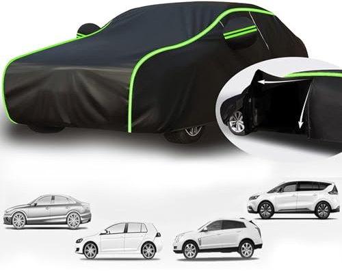 Auto Abdeckplane Wasserdicht Für Audi A3, Autoabdeckung Outdoor, Autoplane Atmungsaktiv, Autogarage Abdeckung, Hagelschutzplane, Vollgarage (Color : 1, Size : Single Layer)