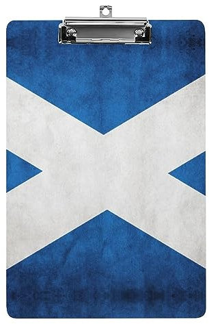 Klemmbrett A4, schottisches Retro-Klemmbrett, Acryl-Klemmbretter für Büro, Schule
