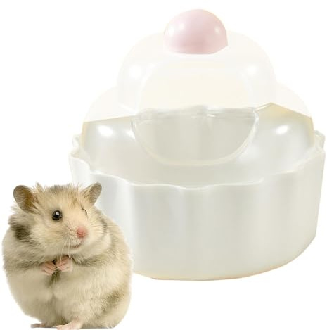 Générique Sandbadbehälter für Hamster, Hamstertoilette | Badezimmer für Kreaturen in Kuchenform | Transparenter und stabiler Sandbadbehälter für