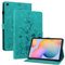 Rosbtib Coque Samsung Galaxy Tab S6 Lite 10.4 2024/2022/2020 SM-P610/ P613/ P615/ P619/ P625/ P627, Multi-Angles Housse de Protection en Similicuir avec Porte-Carte Couverture Motif Lys, Vert