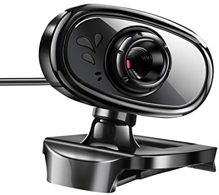 Soporte Webcam CAM Mic PC Webcam 720P Micrófono de Llamadas con Video Cámara de Escritorio Foto Webcam Ordenador Sobremesa (Black, One Size)