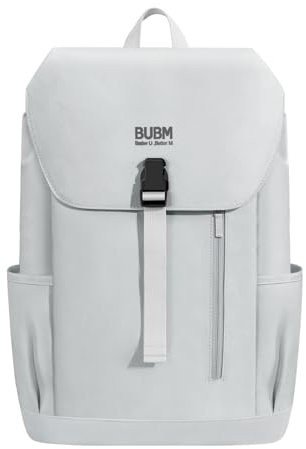 BUBM Laptop Rucksack Mit großem Öffnungsdesign, wasserdicht,25L Volumen,ideal für Schule, Radfahren,Freizeit und Reisen.-Grau