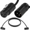 Xiatiaosann 3Pin XLR Microphone Adjustable Cable, XLR Male to Female Low-Profile Audio Adapter Cord for Sound Devices 302, 552, 633, 688, 788T Mixer/Recorder