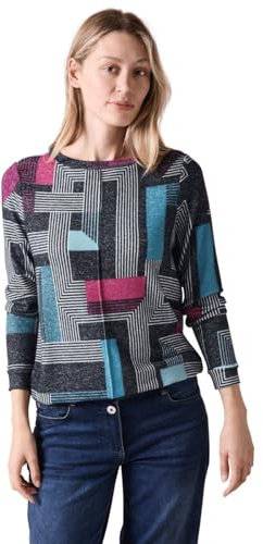 Cecil B322085 Jersey de Punto Fino, Deep Petrol Melange, XL para Mujer