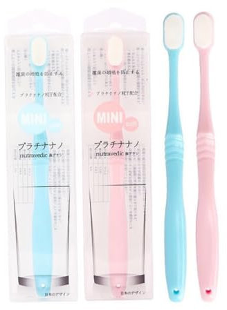 COLLBATH 2stücke Ultraweiche Zahnbürsten Für Mundpflege Hochwertige Dichte Borsten Für Gründliche Reinigung Blau Rosa Für Pflege Geburt