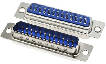5Pcs DB9 DB15 DB25 DB37 Hole/Pin Female/Male Blue Welded Connector RS232 Serial Port Socket DB D-SUB Adapter 9/15/25/37 pin NWPNLXEA(DB25 Male)