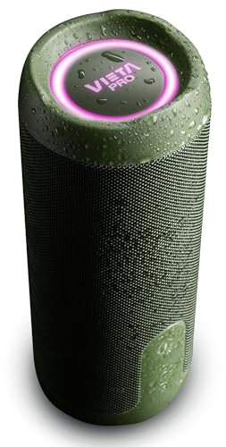Vieta Pro Altavoz Bluetooth 5.3 Potente 25W, Resistente al Agua, 13H Batería, Micrófono, Aux-In, USB Tipo C, TWS, Compatible con Alexa | Altavoz Portátil Goody 4. Verde