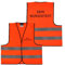 Alsino Personalisierte Warnweste mit Wunschtext - Für Sicherheit oder Partymeile - Individuell bedruckbar, Farbe wählen:orange, Größe wählen:XXXXXL